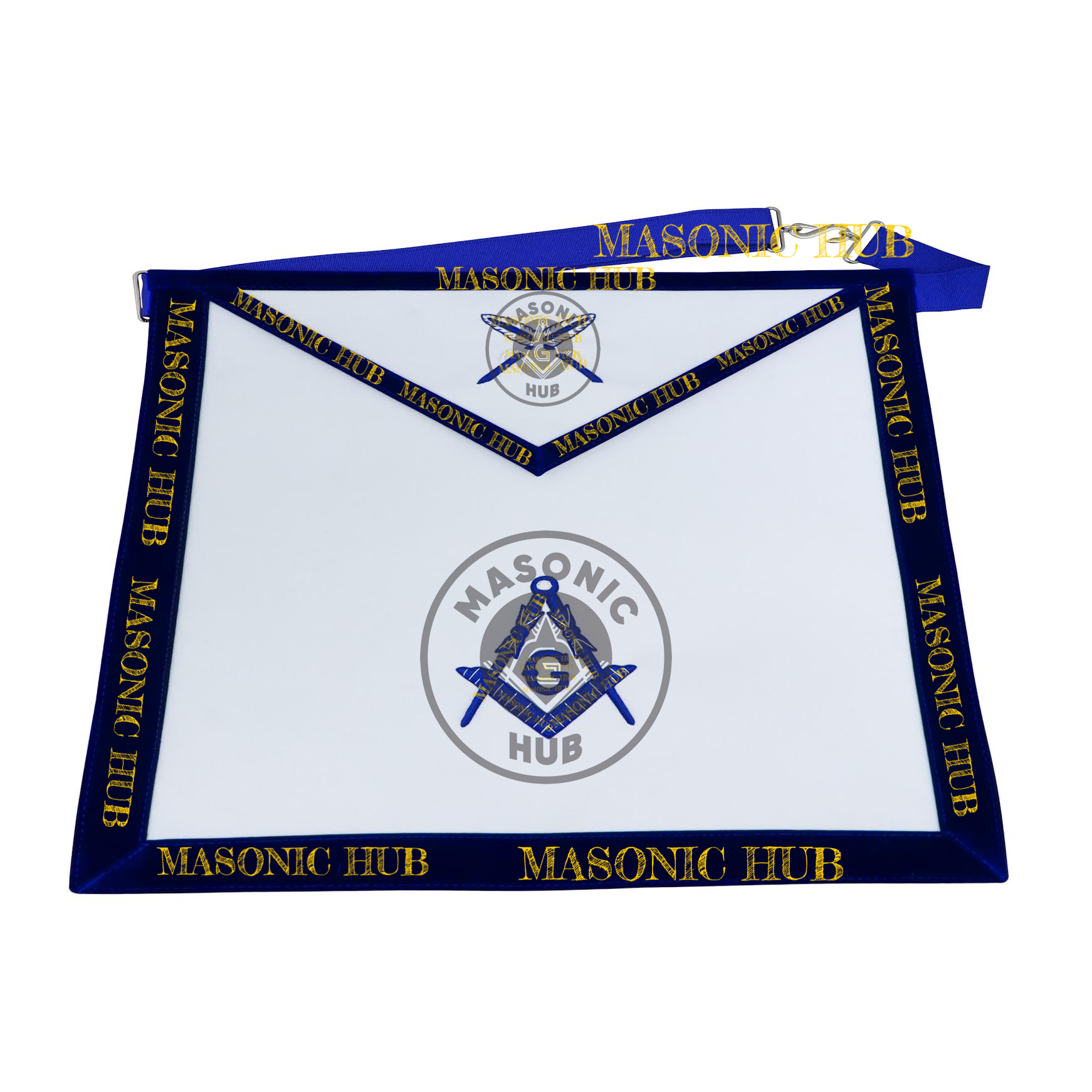 Freemason Secretary Apron – Texas Regulation Blue Lodge Officer Apron Masonic Hub