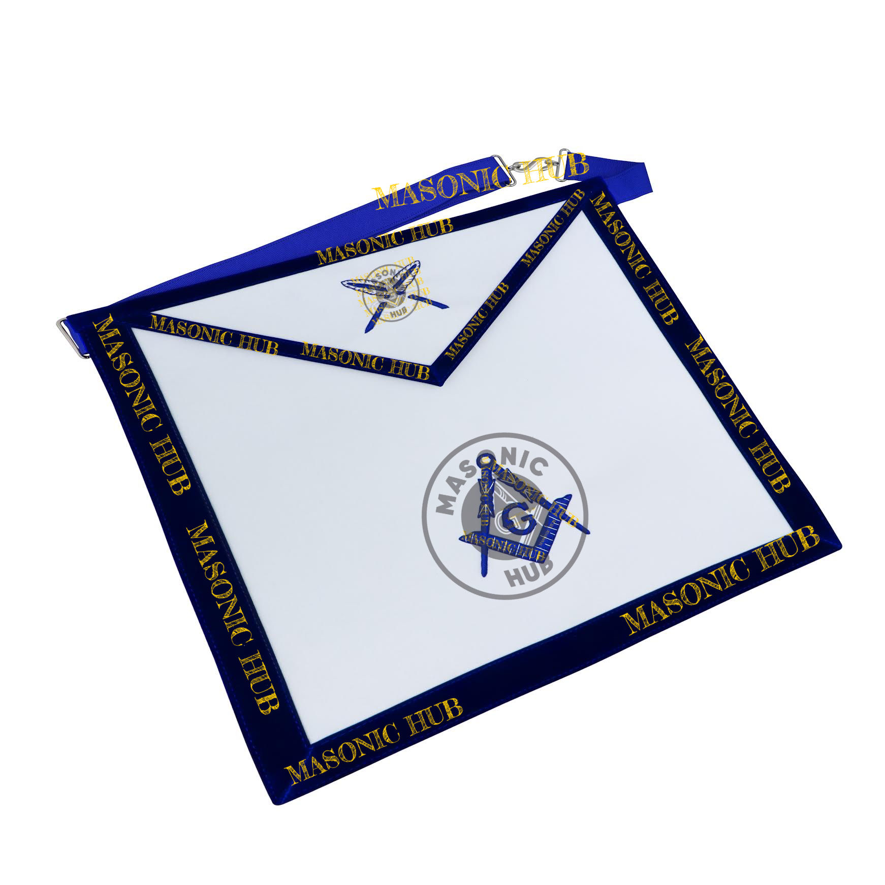 Freemason Secretary Apron – Texas Regulation Blue Lodge Officer Apron Masonic Hub