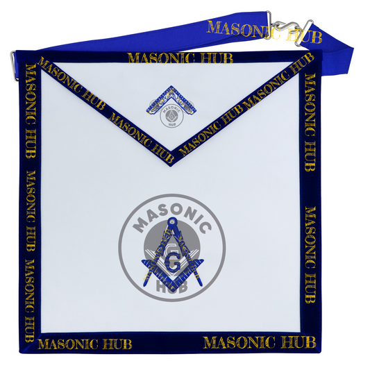 Freemason Worshipful Master Apron – Texas Regulation Blue Lodge Officer Apron