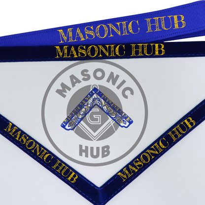Freemason Worshipful Master Apron – Texas Regulation Blue Lodge Officer Apron