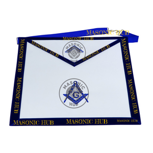Freemason Worshipful Master Apron – Texas Regulation Blue Lodge Officer Apron Masonic Hub
