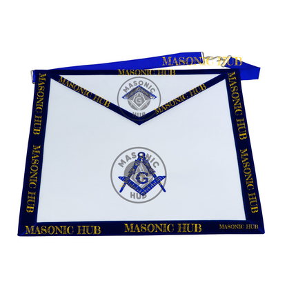 Freemason Worshipful Master Apron – Texas Regulation Blue Lodge Officer Apron