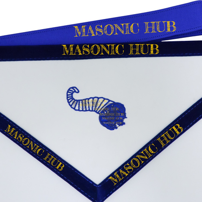 Texas Regulation Masonic Officer Apron Set – Blue Lodge Regalia (11 Pieces)