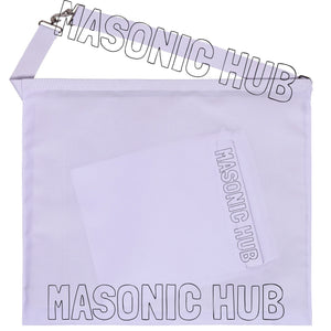 Masonic All-White Hand-Embroidered Master Mason Apron &amp; Plain White Gloves Masonic Hub