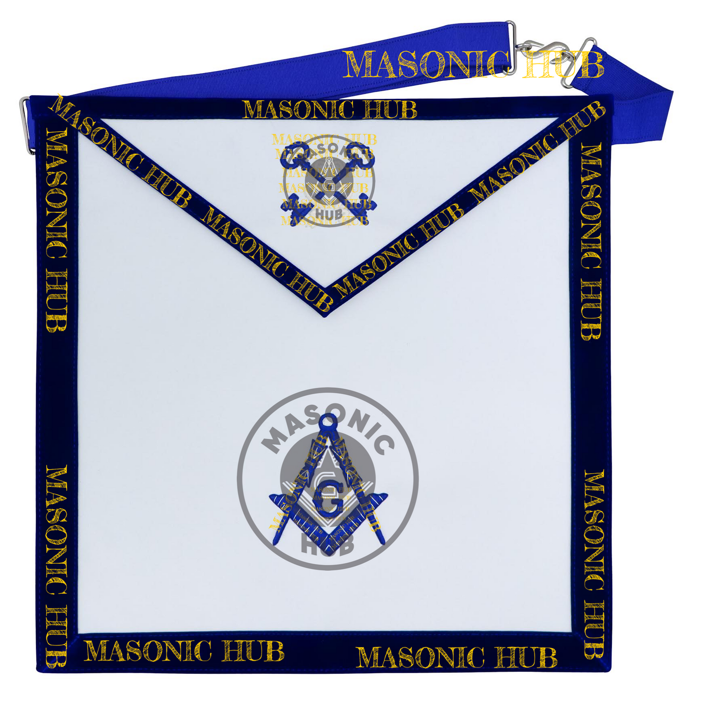 Freemason Treasurer Apron – Texas Regulation Blue Lodge Officer Apron