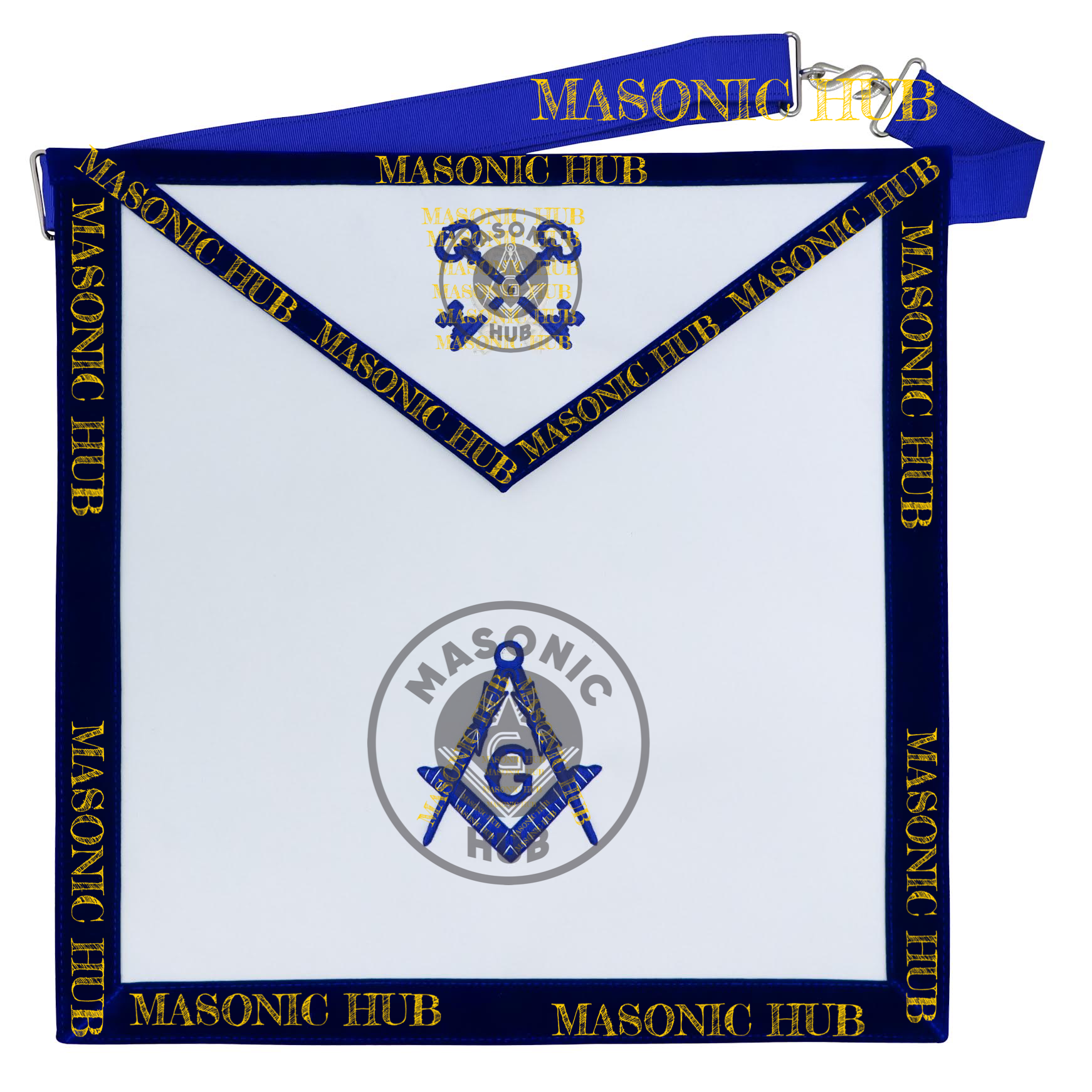 Freemason Treasurer Apron – Texas Regulation Blue Lodge Officer Apron Masonic Hub