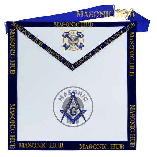 Freemason Treasurer Apron – Texas Regulation Blue Lodge Officer Apron