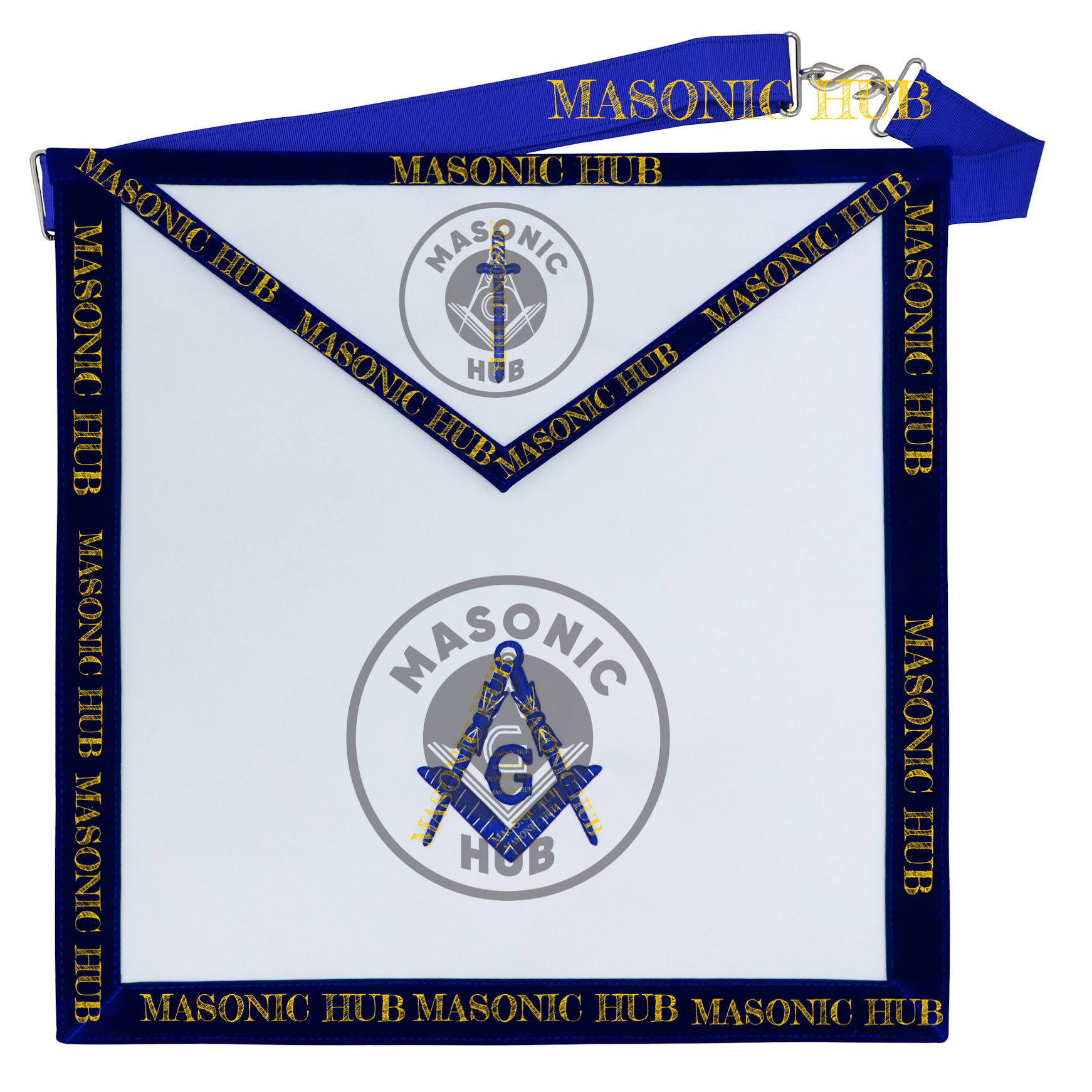 Freemason Tyler Apron – Texas Regulation Blue Lodge Officer Apron Masonic Hub
