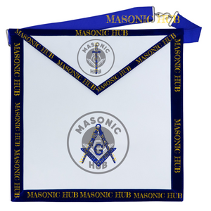 Freemason Tyler Apron – Texas Regulation Blue Lodge Officer Apron Masonic Hub
