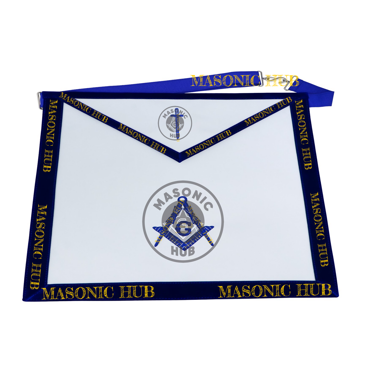 Freemason Tyler Apron – Texas Regulation Blue Lodge Officer Apron