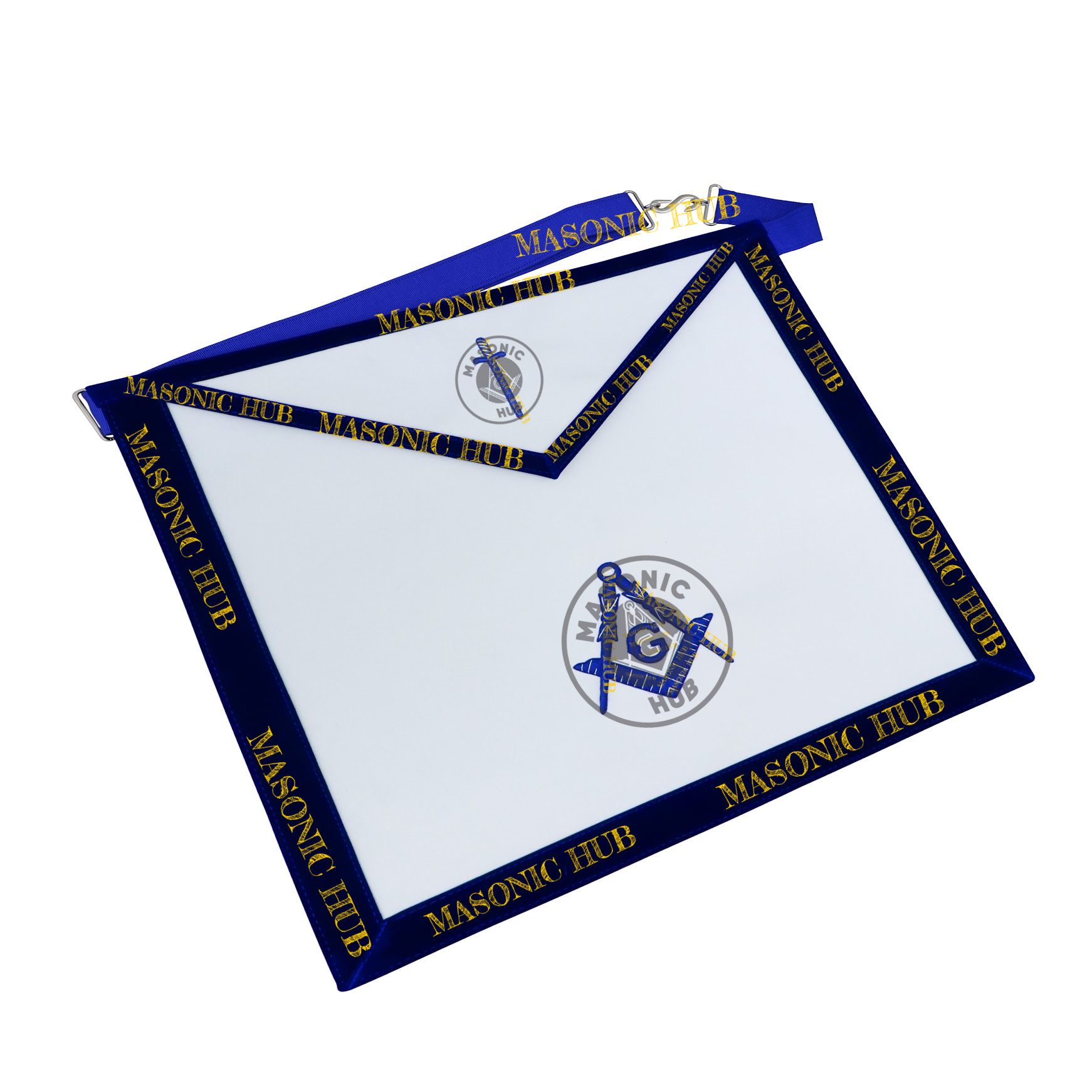 Freemason Tyler Apron – Texas Regulation Blue Lodge Officer Apron Masonic Hub