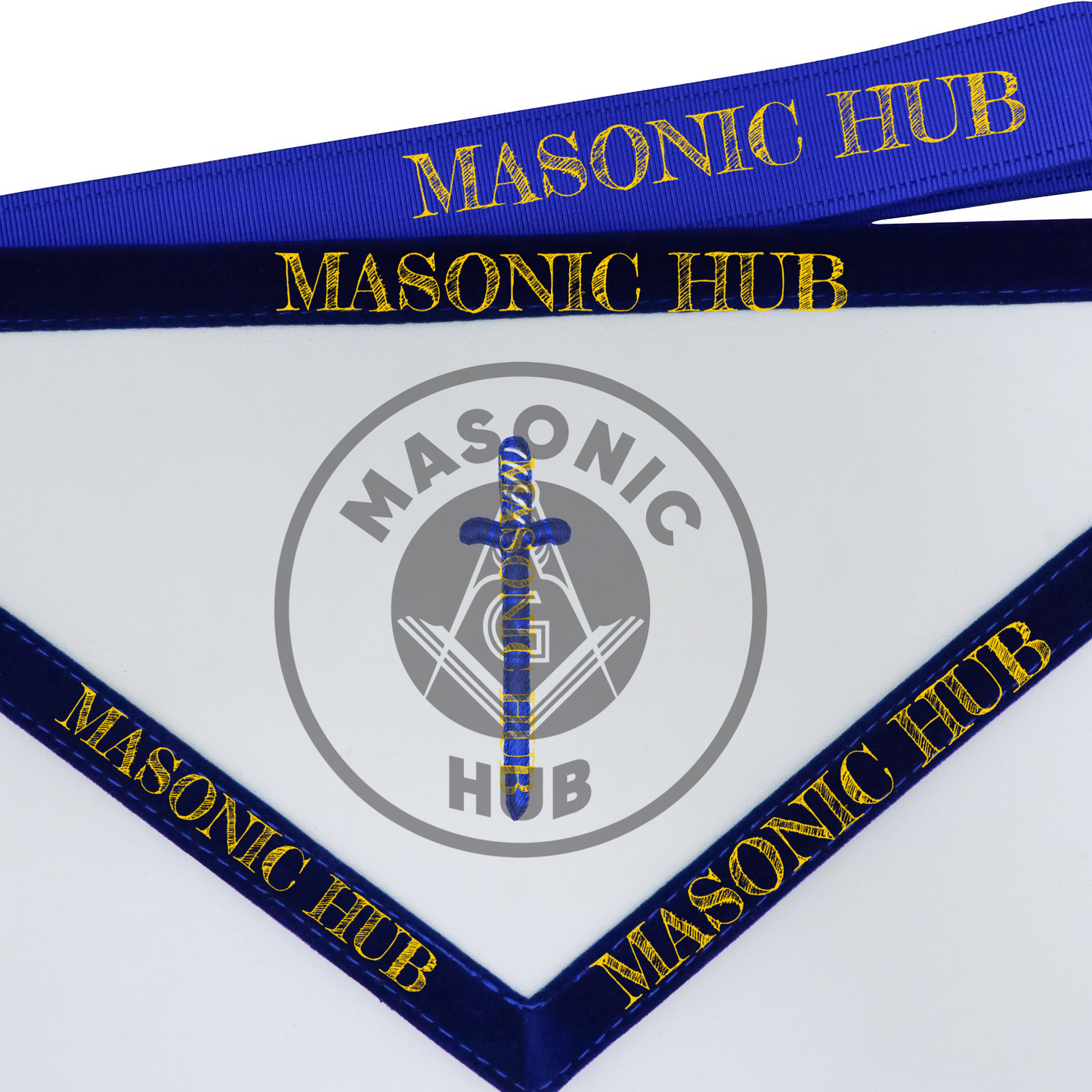 Freemason Tyler Apron – Texas Regulation Blue Lodge Officer Apron