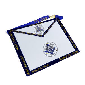 Freemason Senior Warden Apron – Texas Regulation Blue Lodge Officer Apron Masonic Hub