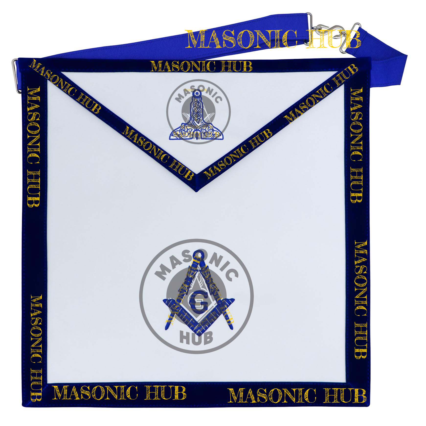 Freemason Senior Warden Apron – Texas Regulation Blue Lodge Officer Apron Masonic Hub