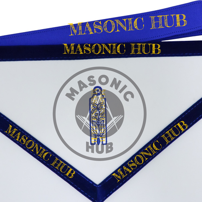 Texas Regulation Masonic Officer Apron Set – Blue Lodge Regalia (11 Pieces)