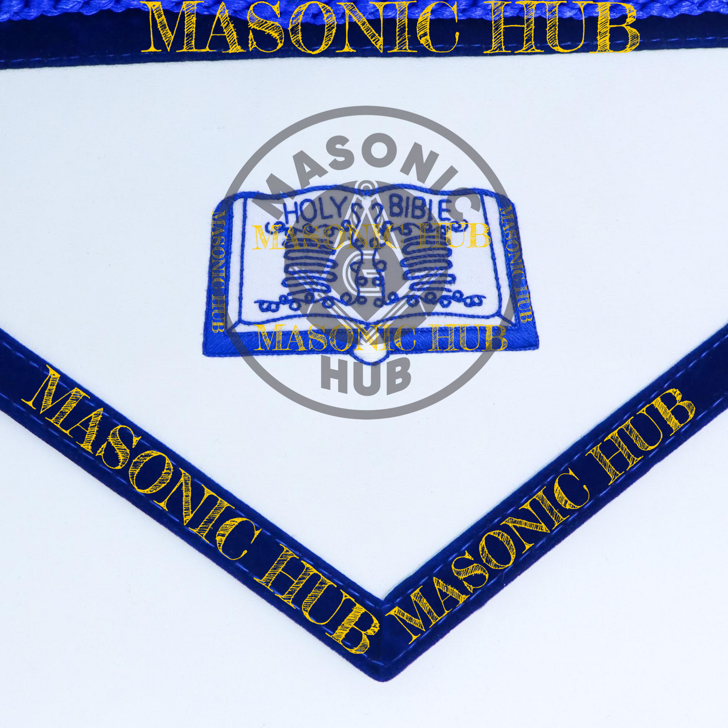 Freemason Chaplain Apron – Texas Regulation Blue Lodge Officer Apron