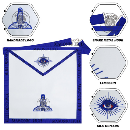 Masonic Senior Warden all seeing eye Apron Texas Regulation Blue Lodge Officer