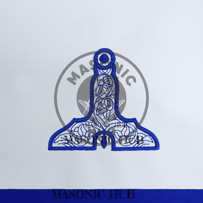 Texas Regulation Masonic Officer Apron Set – Blue Lodge Regalia (11 Pieces) Silk Threads Embroidered