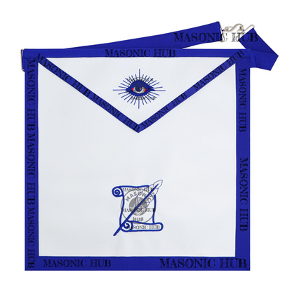 Masonic Historian all seeing eye Apron Texas Regulation Blue Lodge Officer