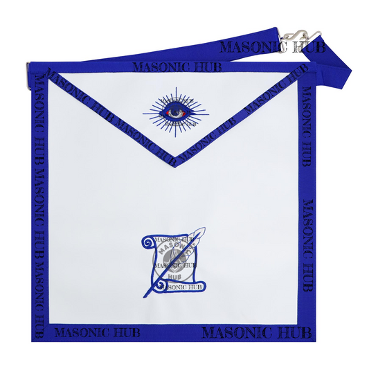 Masonic Historian all seeing eye Apron Texas Regulation Blue Lodge Officer