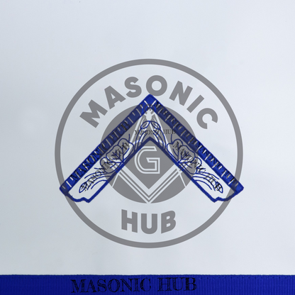 Texas Regulation Masonic Officer Apron Set – Blue Lodge Regalia (11 Pieces) Silk Threads Embroidered