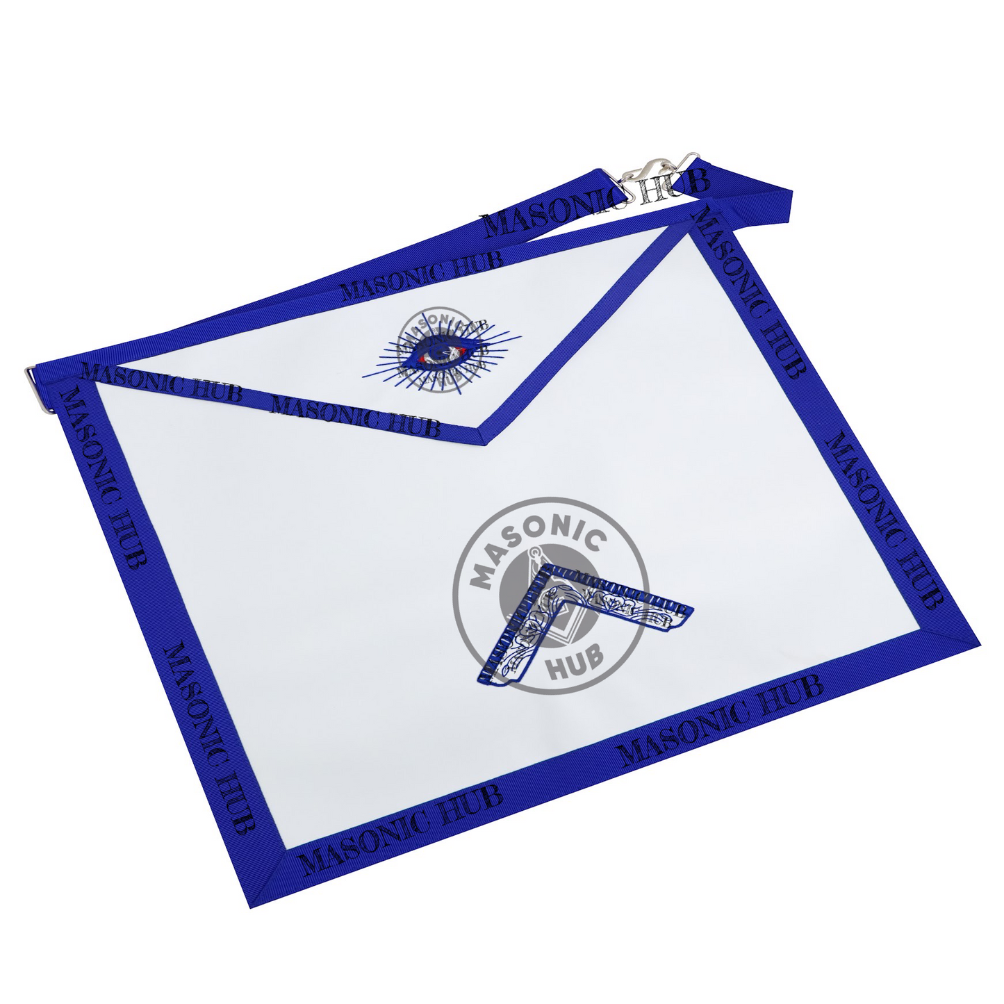 Masonic Worshipful Master All-Seeing Eye Lambskin Apron – Texas Regulation Blue Lodge Officer