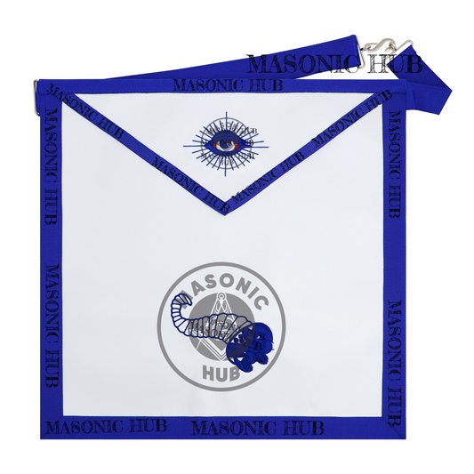 Masonic Junior Steward all seeing eye Apron Texas Regulation Blue Lodge Officer