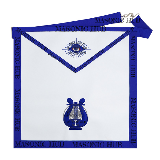 Masonic Musician all seeing eye Apron Texas Regulation Blue Lodge Officer
