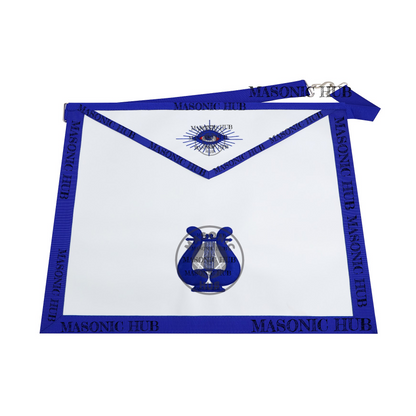 Masonic Musician all seeing eye Apron Texas Regulation Blue Lodge Officer