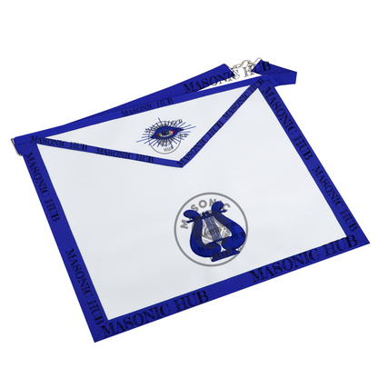 Masonic Musician all seeing eye Apron Texas Regulation Blue Lodge Officer