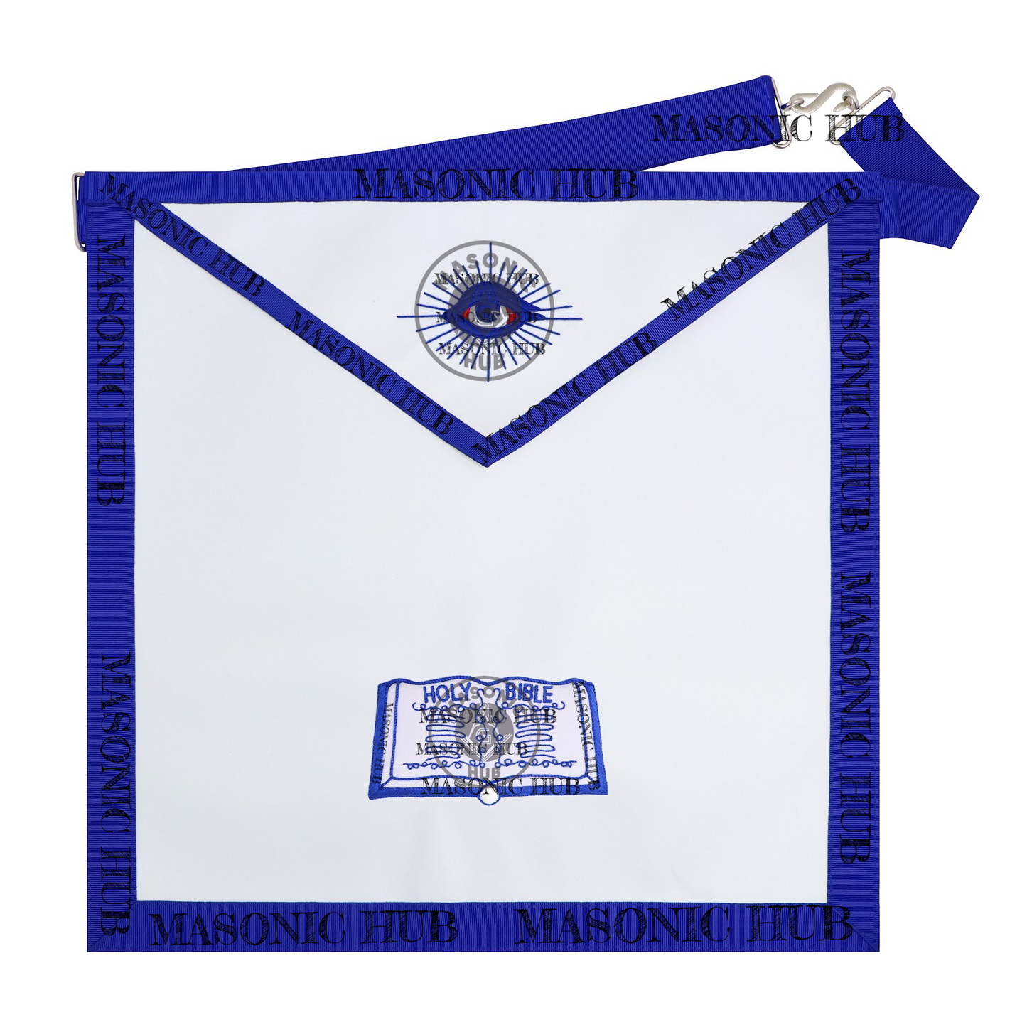 Texas Regulation Masonic Officer Apron Set – Blue Lodge Regalia (11 Pieces) Silk Threads Embroidered