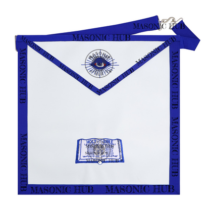 Texas Regulation Masonic Officer Apron Set – Blue Lodge Regalia (11 Pieces) Silk Threads Embroidered