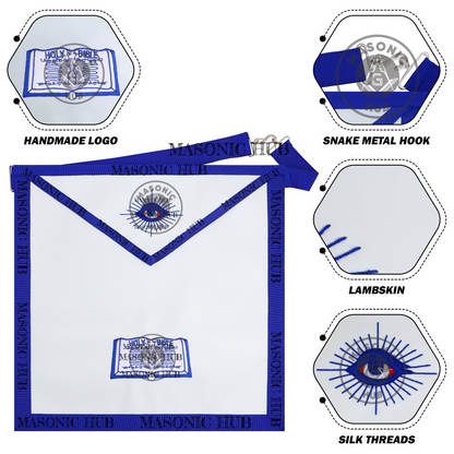 Masonic Chaplain all seeing eye Apron Texas Regulation Blue Lodge Officer