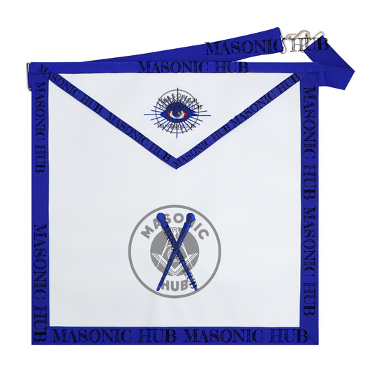 Masonic Master of Ceremonies All-Seeing Eye Lambskin Apron – Texas Regulation Blue Lodge Officer