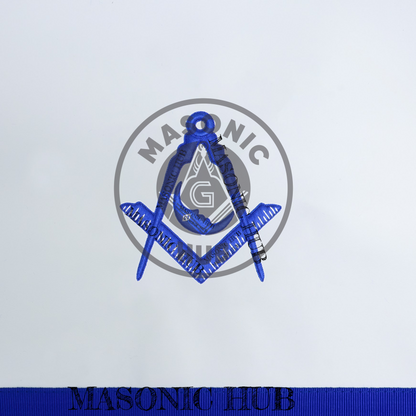 Texas Regulation Masonic Officer Apron Set – Blue Lodge Regalia (11 Pieces) Silk Threads Embroidered