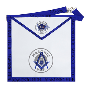 Texas Regulation Masonic Officer Apron Set – Blue Lodge Regalia (11 Pieces) Silk Threads Embroidered Masonic Hub