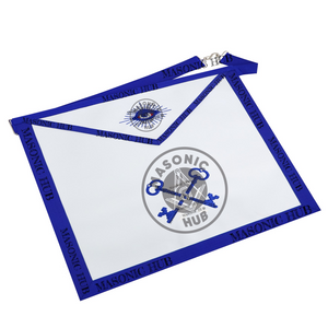 Masonic Treasurer all seeing eye Apron Texas Regulation Blue Lodge Officer Masonic Hub