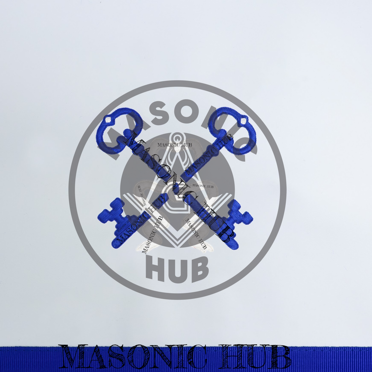 Texas Regulation Masonic Officer Apron Set – Blue Lodge Regalia (11 Pieces) Silk Threads Embroidered