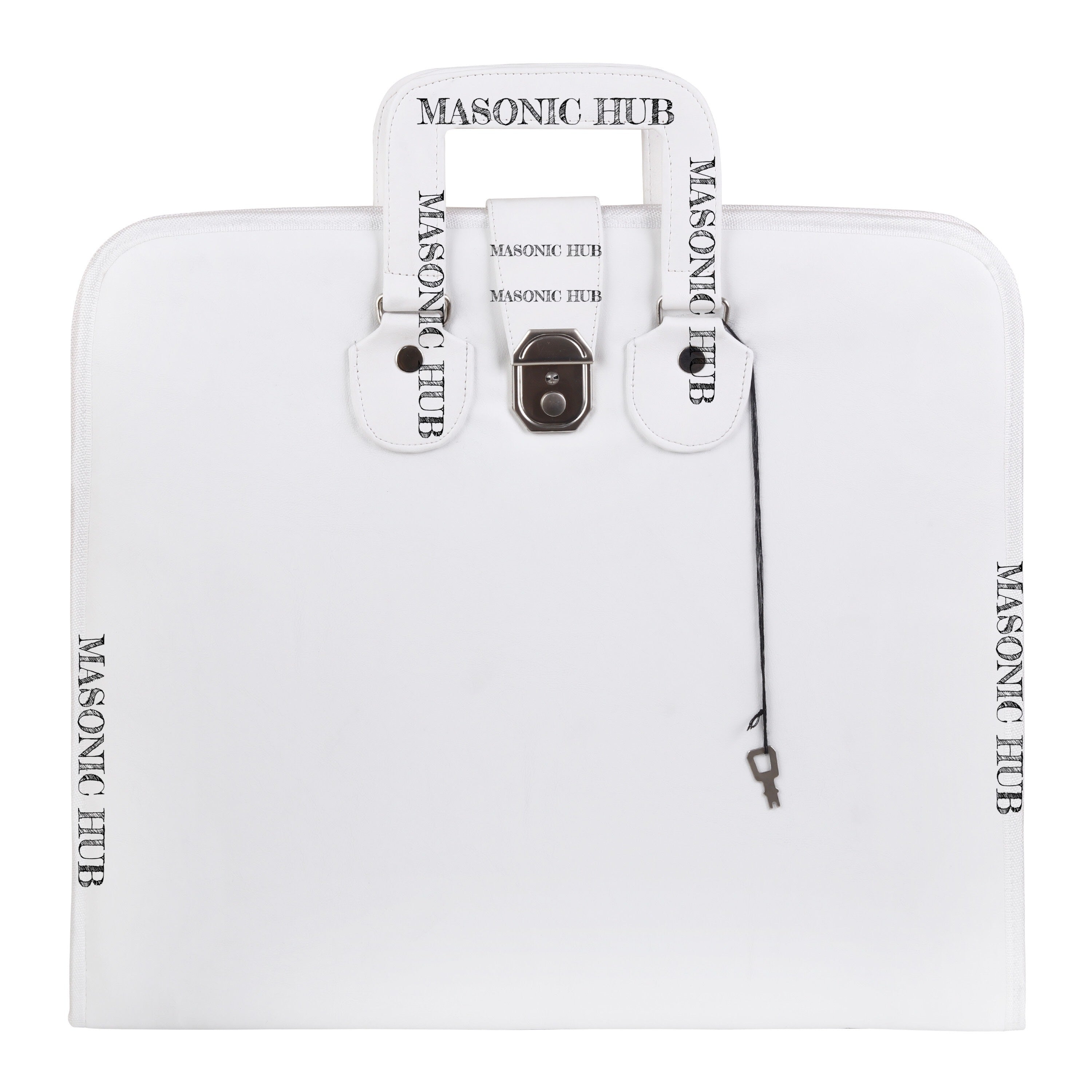 Masonic Regalia White Faux Leather Masonic Apron Soft Case with Handle