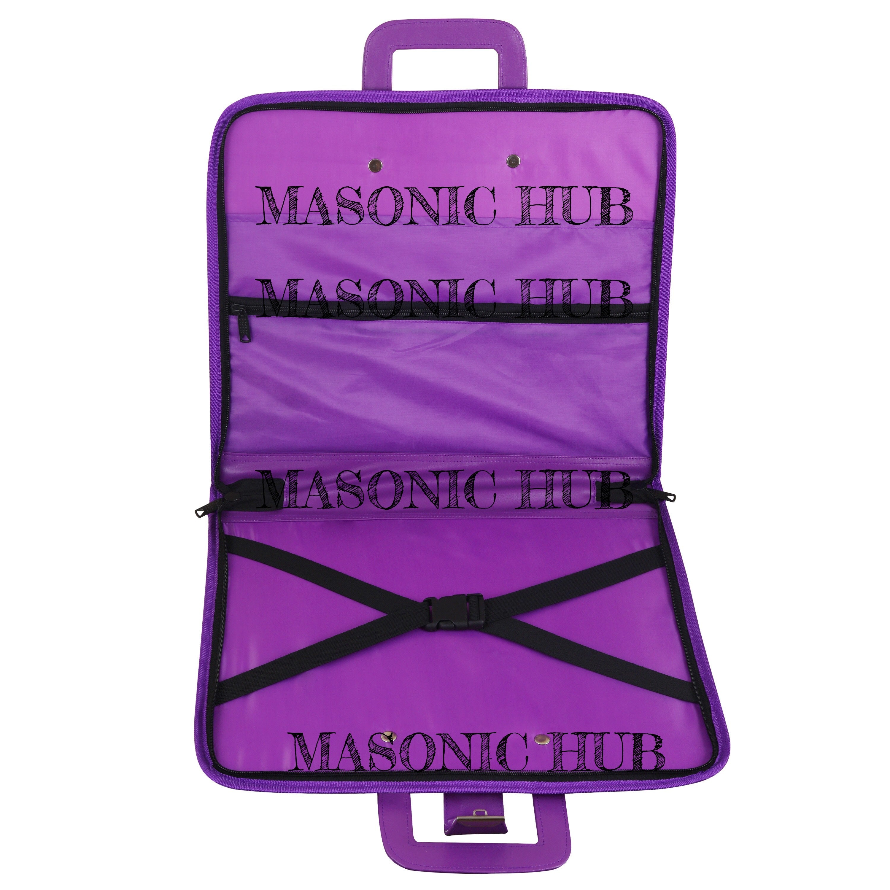 Masonic Regalia Purple Faux Leather Masonic Apron Soft Case with Handle Masonic Hub
