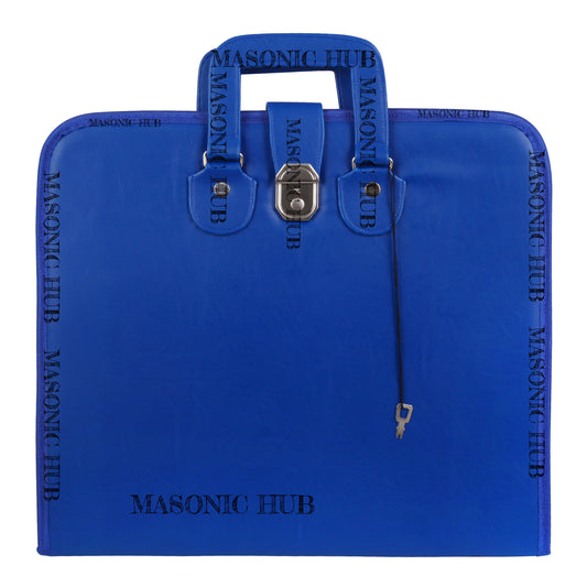Masonic Regalia Blue Faux Leather Masonic Apron Soft Case with Handle