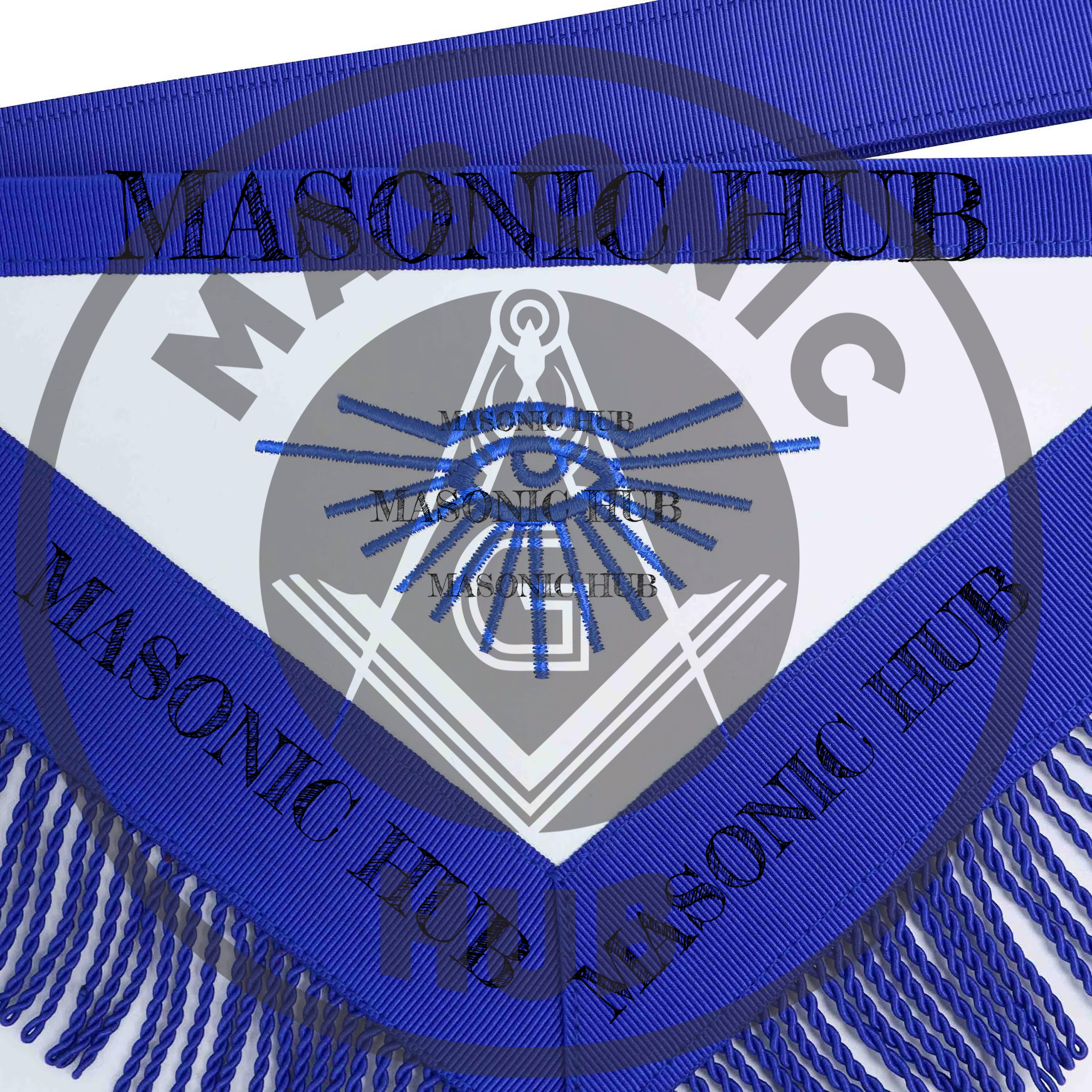Masonic Regalia Apron – Master Mason Blue Lodge Apron with Embroidery & Fringe Masonic Hub