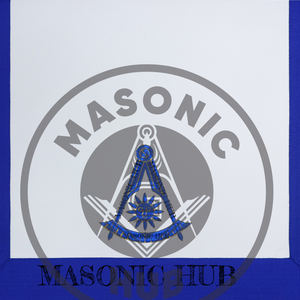 Masonic Past Master Apron – Compass & Quadrant with Sun, Embroidered & Fringe Masonic Hub