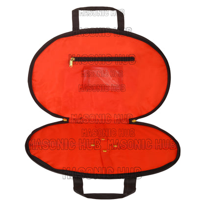 MASONIC SHRINER LOGO CHAIN COLLAR CASE WITH CHAIN COLAR & GLOVES + FREE JEWEL