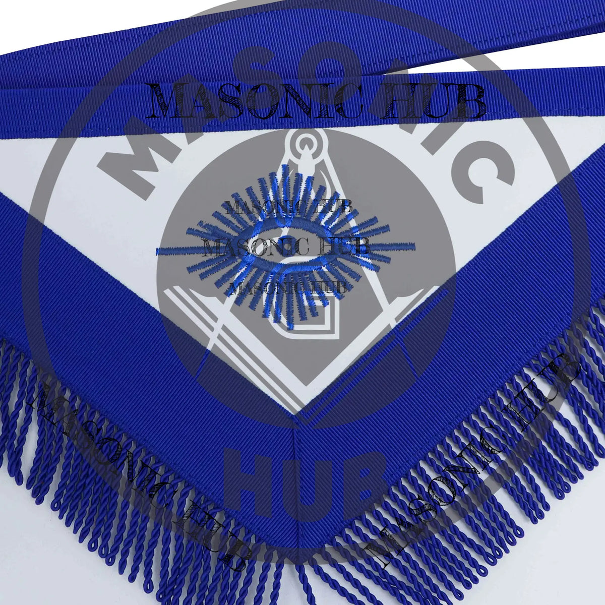 Masonic Past Master Apron Freemason Blue Lodge Regalia with Fringe & Embroidery Masonic Hub