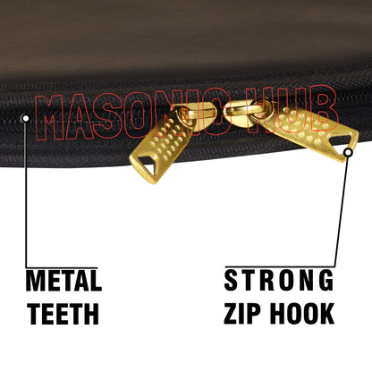 MASONIC SHRINER LOGO CHAIN COLLAR CASE WITH CHAIN COLAR & GLOVES + FREE JEWEL