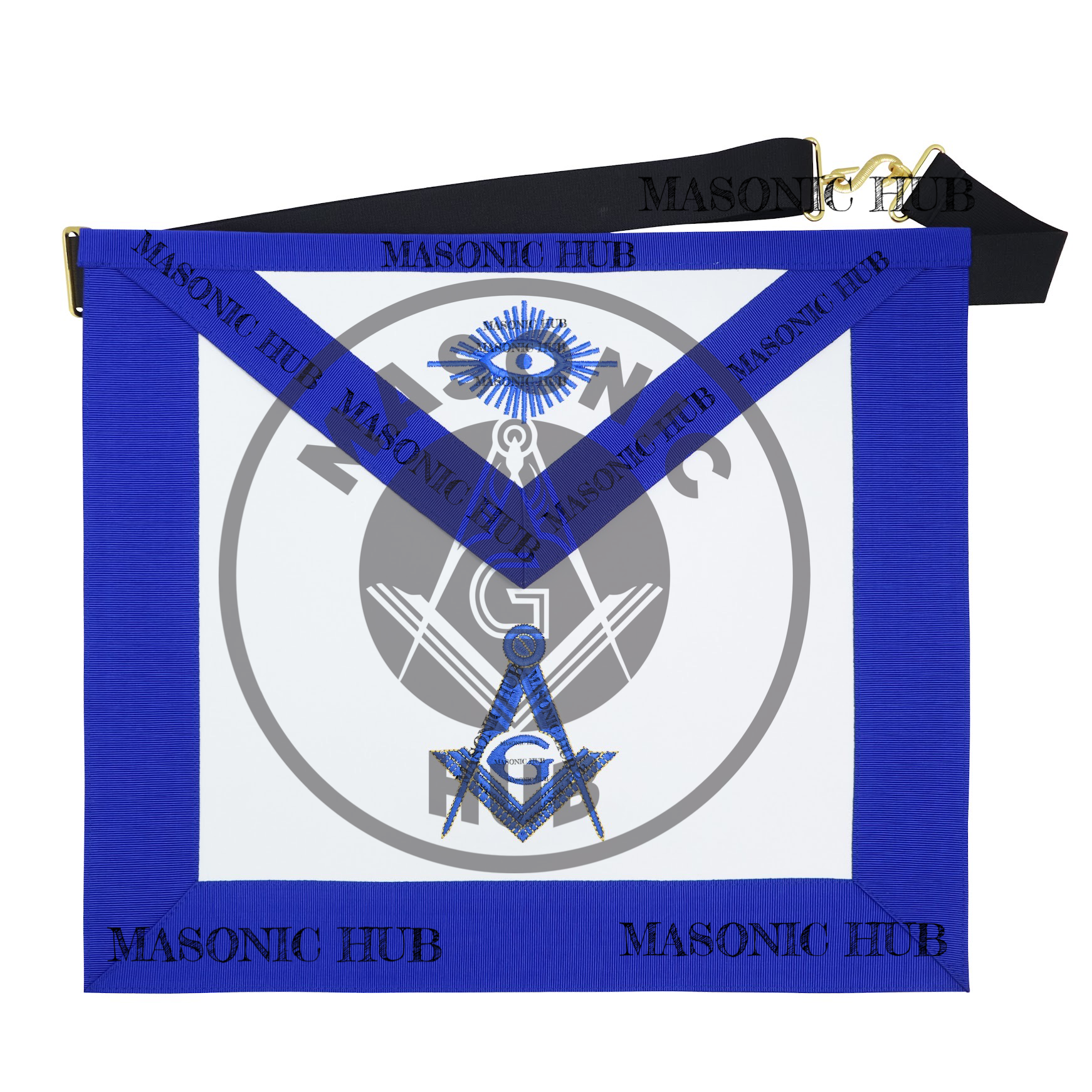 Masonic Regalia Aprons Master Mason Apron Blue Lodge With Embroidery 14"x16" Masonic Hub