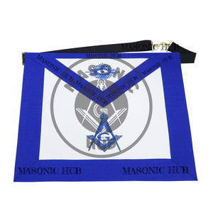 Masonic Regalia Aprons Master Mason Apron Blue Lodge With Embroidery 14"x16" Masonic Hub