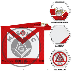 Masonic Royal Arch Synthetic Leather Apron Machine Embroidered Freemason Regalia Masonic Hub