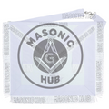 Masonic Past Master Apron – Compass & Quadrant with Sun Embroidered & Fringe Masonic Hub
